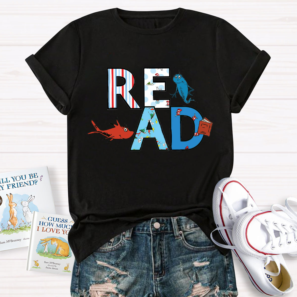 Read Book Character Day T-Shirt