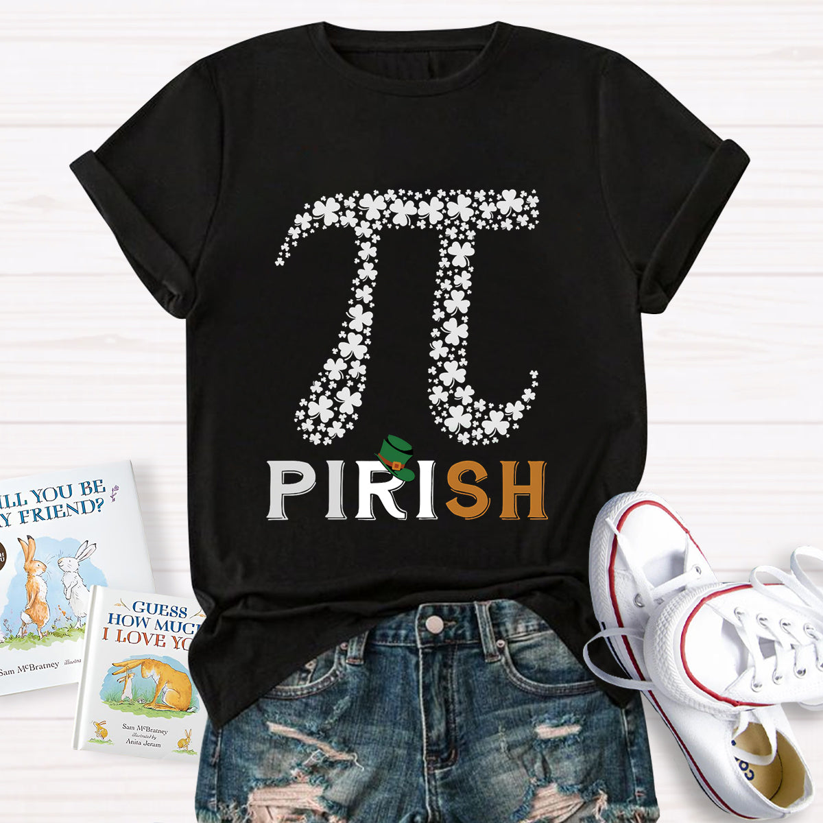 Pirish Pi Irish Shamrock Math St Patrick's Day T-Shirt