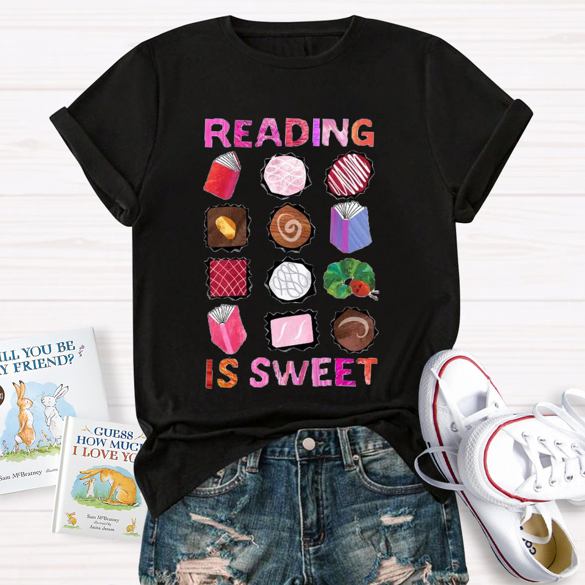 Reading Is Sweet Teacher T-Shirt