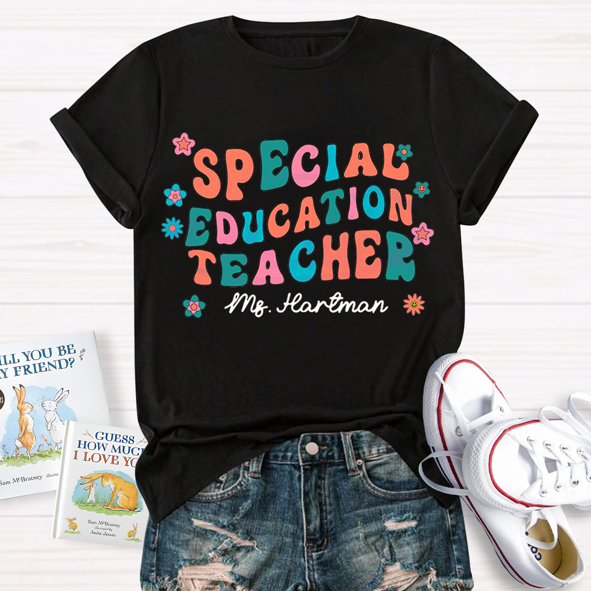 Personalized Special Education Teacher Name T-Shirt