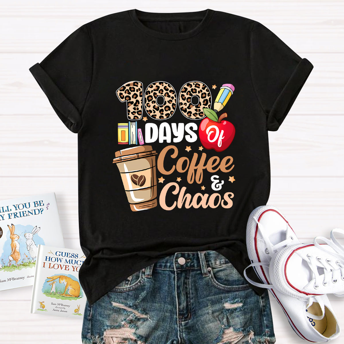 100 Days Coffee And Chaos T-Shirt