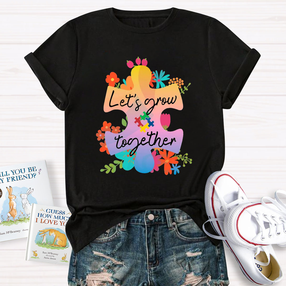 Let's Grow Together Teacher T-Shirt