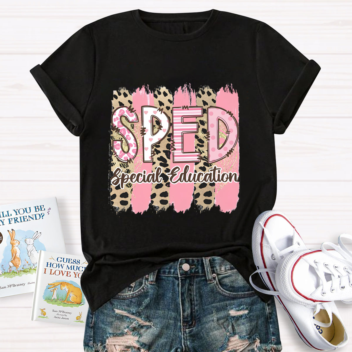 Pink Leopard SPED Special Education T-Shirt