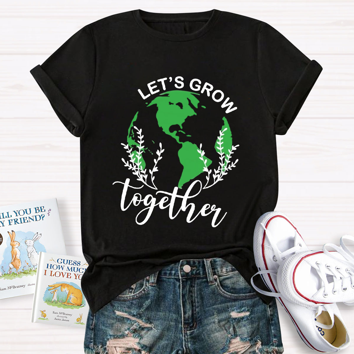 Let's Grow Together Green Earth T-Shirt