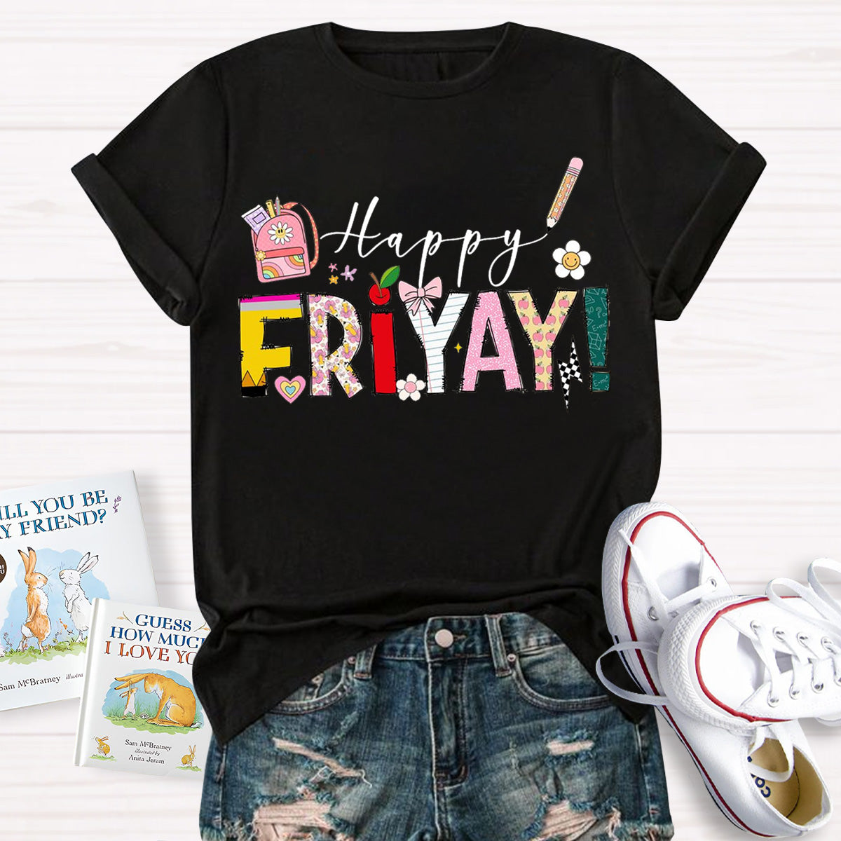 Cute Happy Friyay Teacher T-Shirt