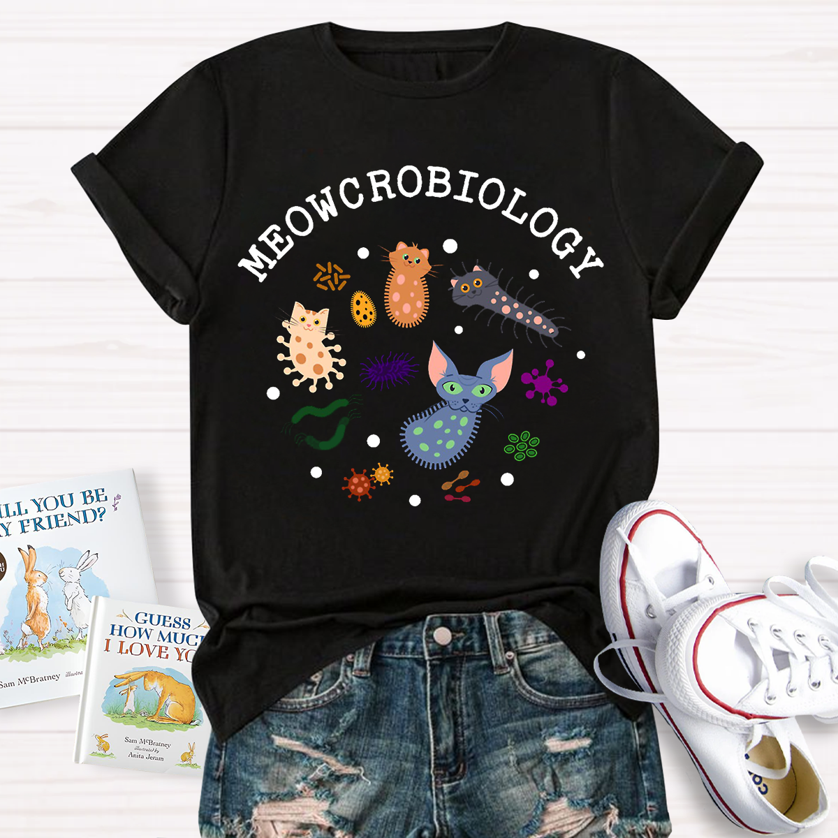 Meowcrobiology Teacher T-Shirt