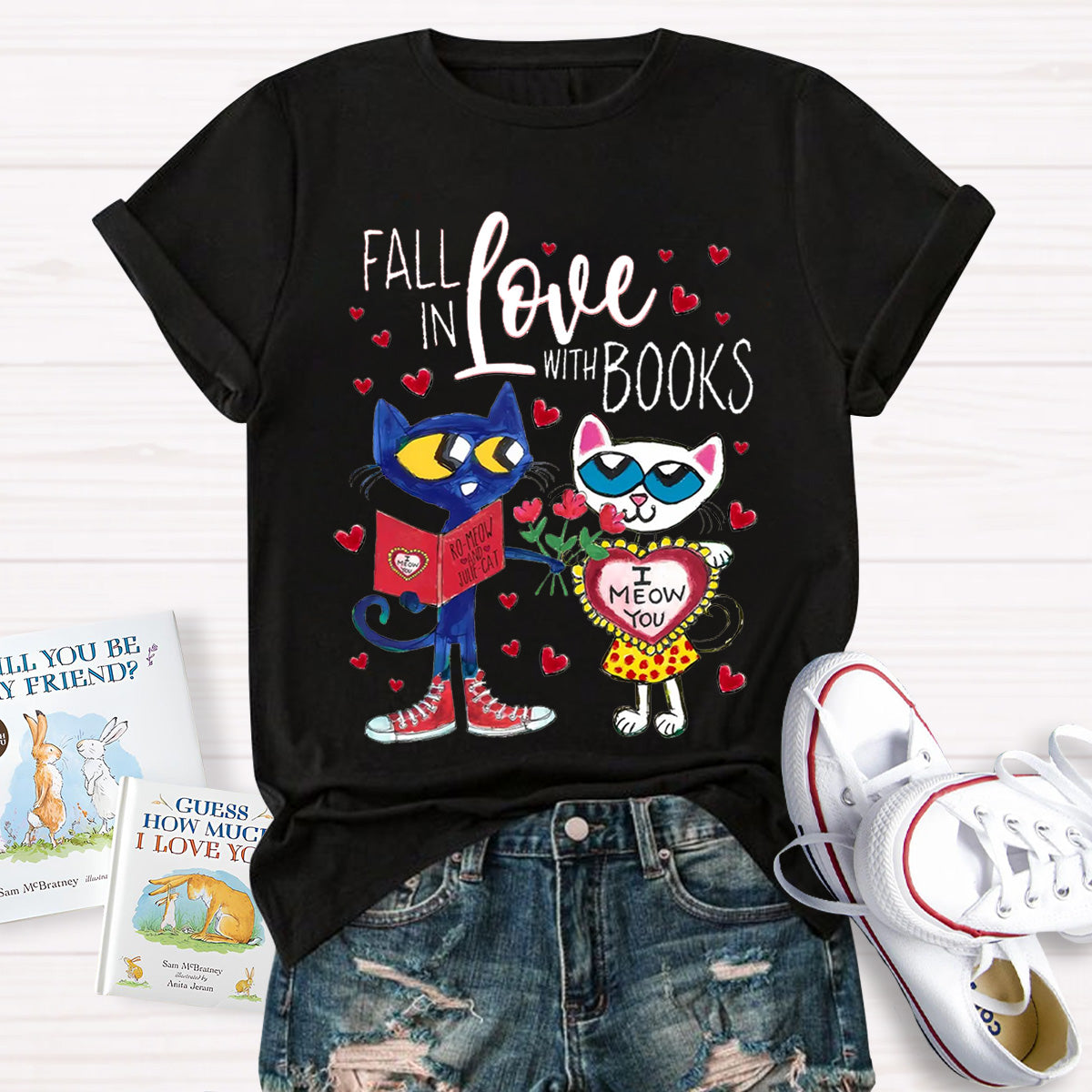 Fall In Love With Book Teacher T-Shirt