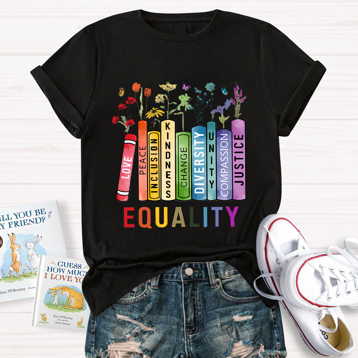 Equality Love Kindness Teacher T-Shirt