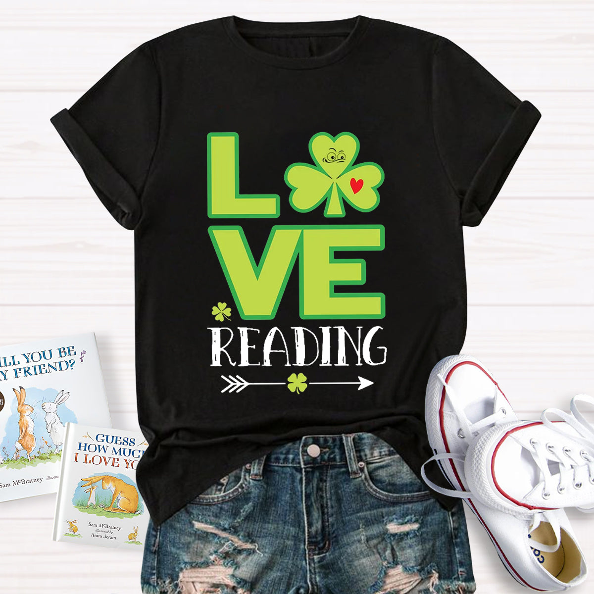 Love Reading Funny St Patricks Day T-Shirt