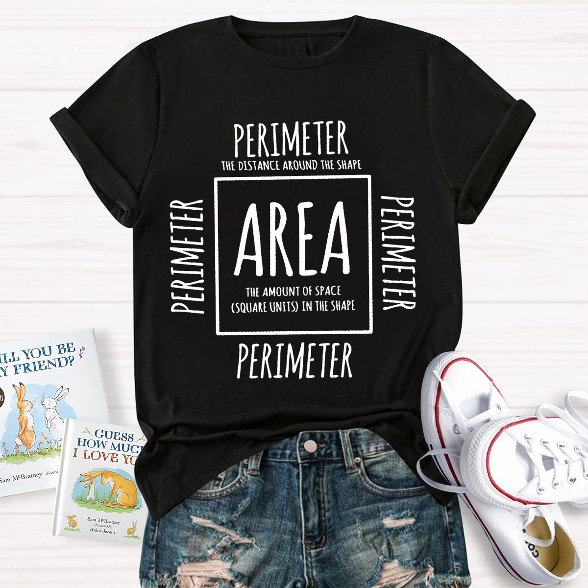 Area and Perimeter Math Teacher T-Shirt