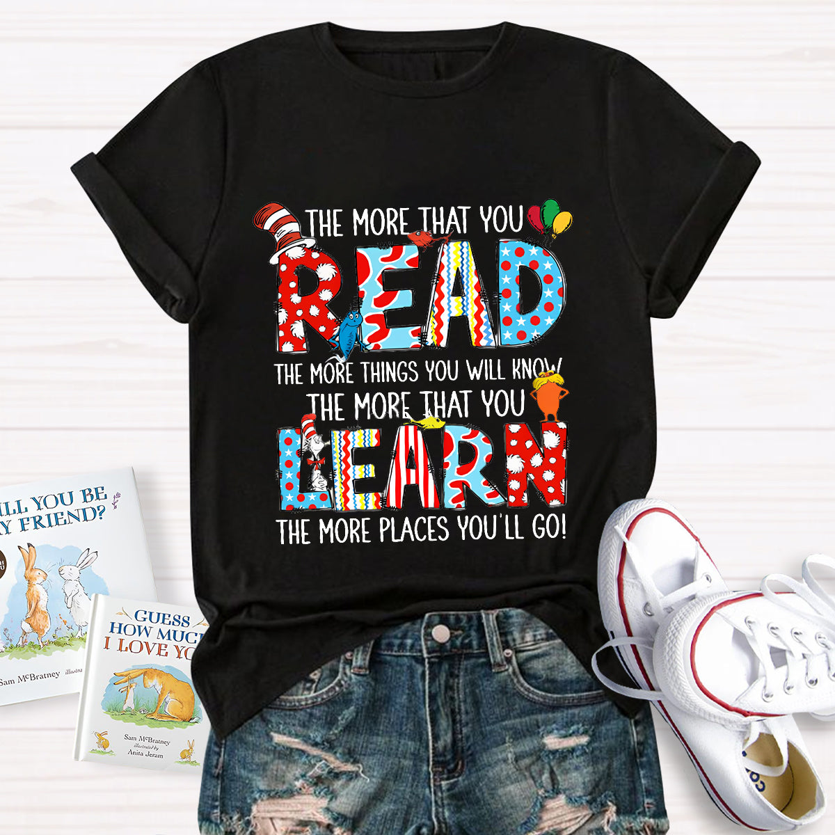 The More That You Read Teacher T-Shirt