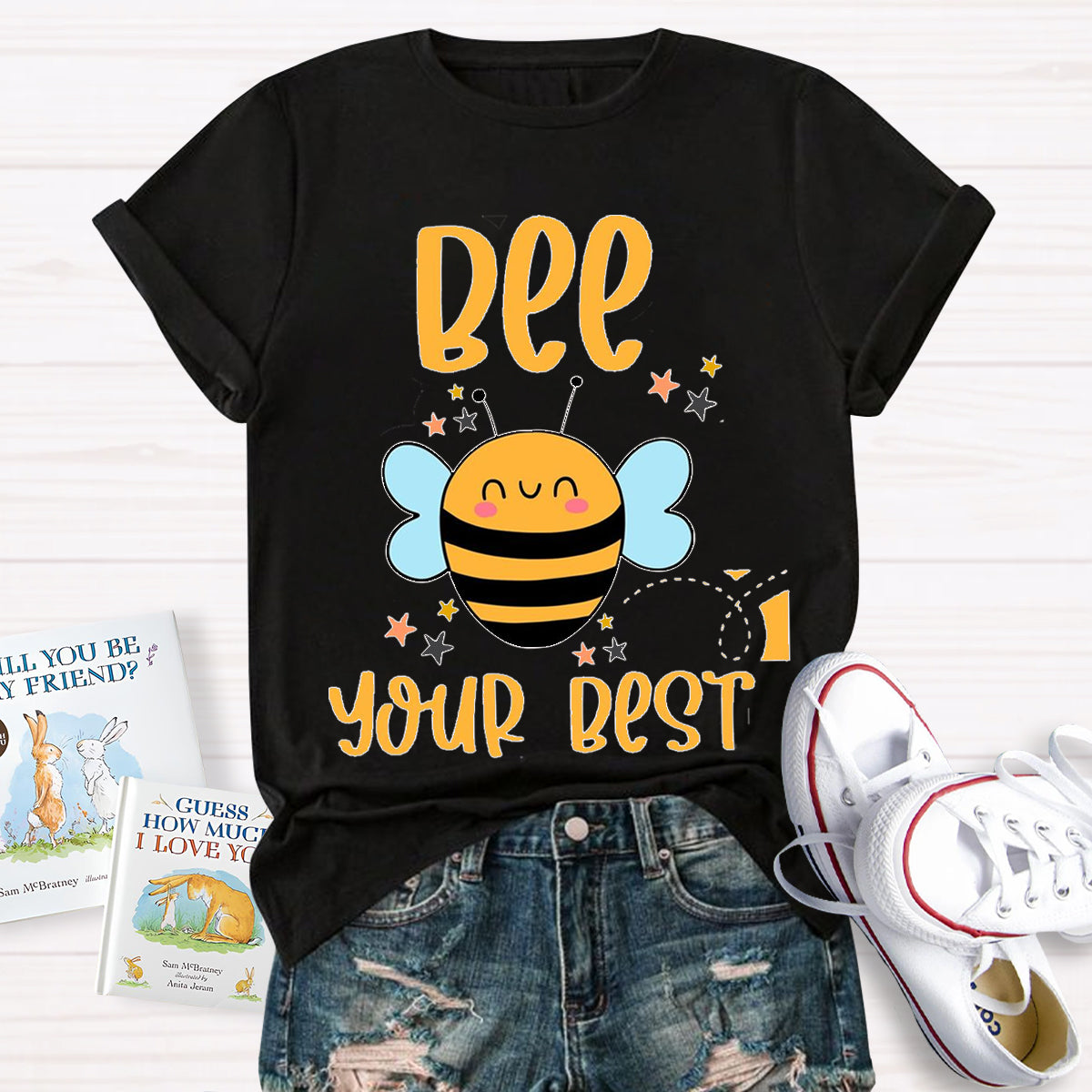 Positive Affirmation Bee Your Best Teacher T-Shirt