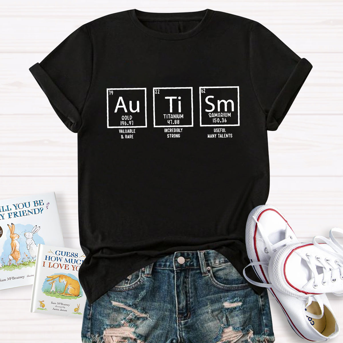 Autism Elements Periodic Table Awareness T-Shirt