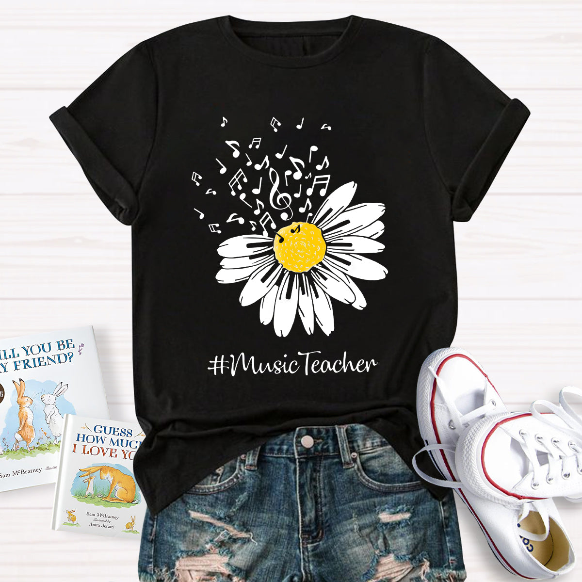 Sunflower Music Teacher T-Shirt