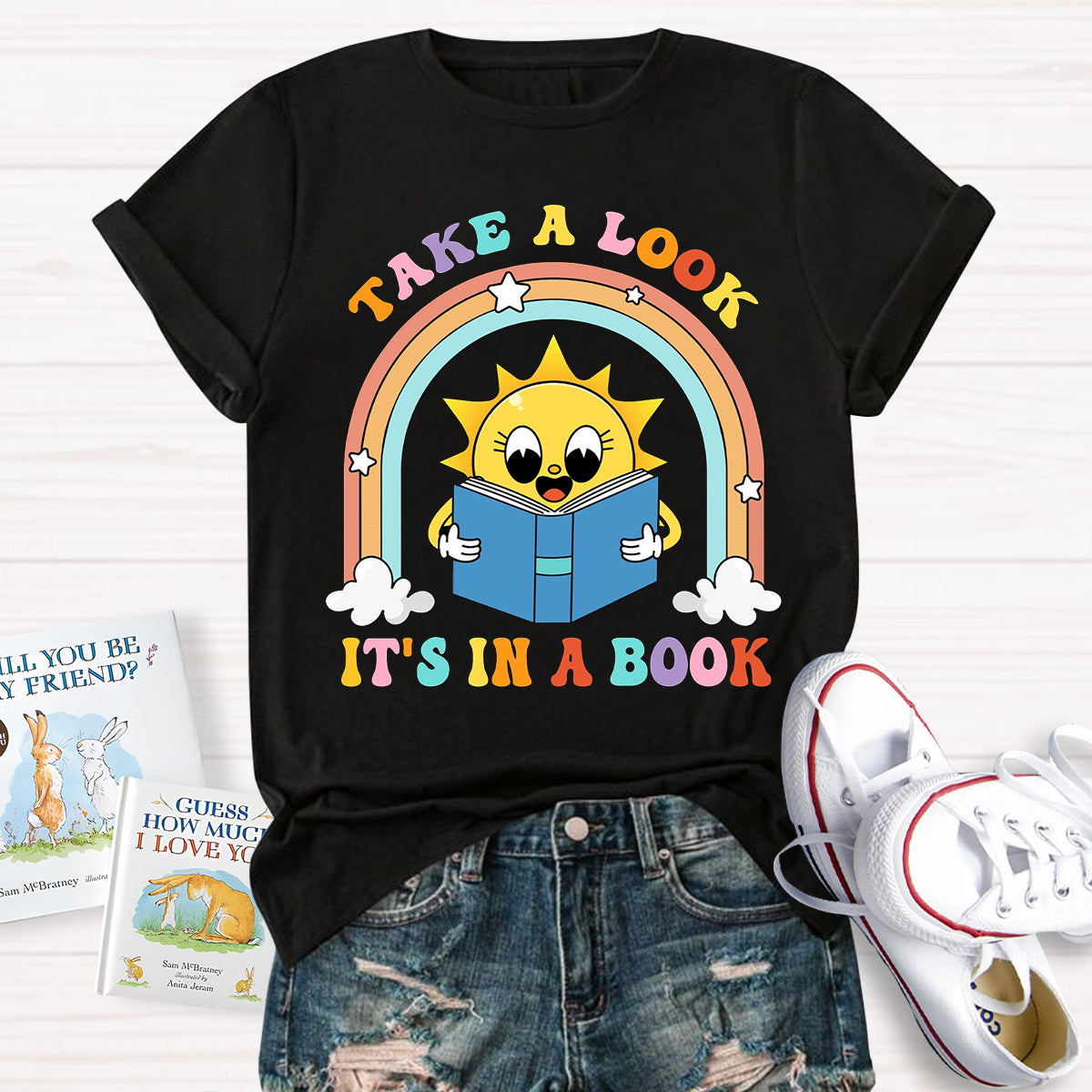 Take A Look It's In A Book Teacher T-Shirt