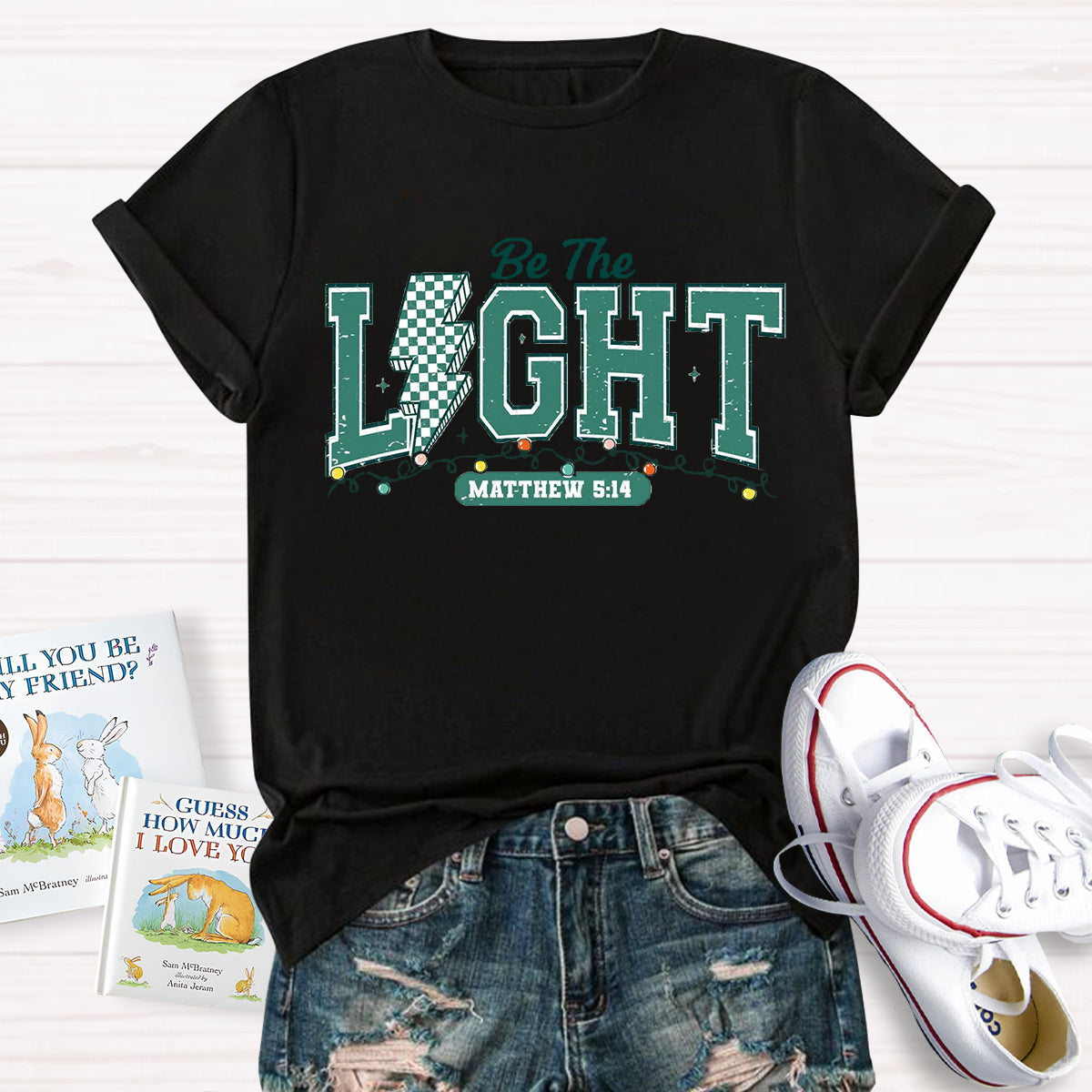 Be The Light Plaid T-Shirt