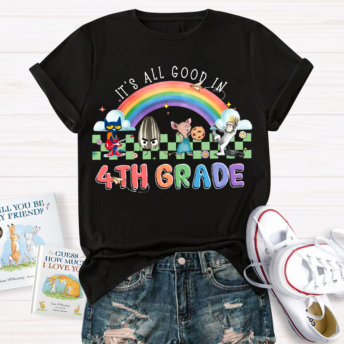 Personalized Grade It's All Good In 4th Teacher T-Shirt