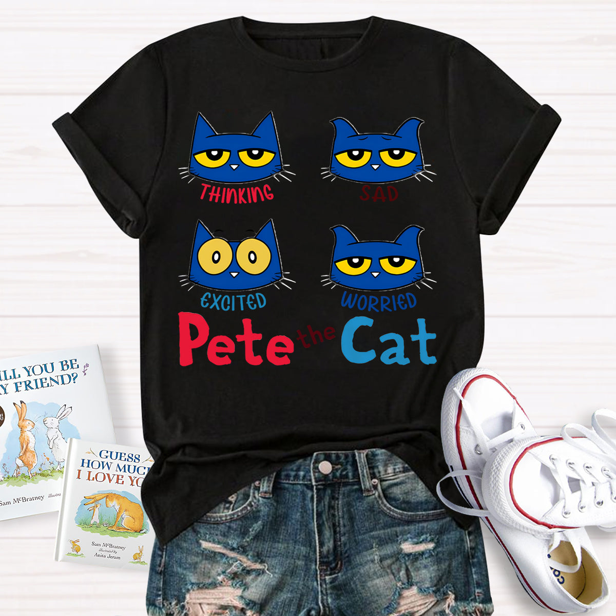 Funny Pete The Cat Emotions T-Shirt