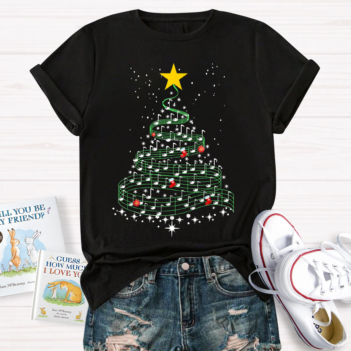 Christmas Tree Music Teacher T-Shirt