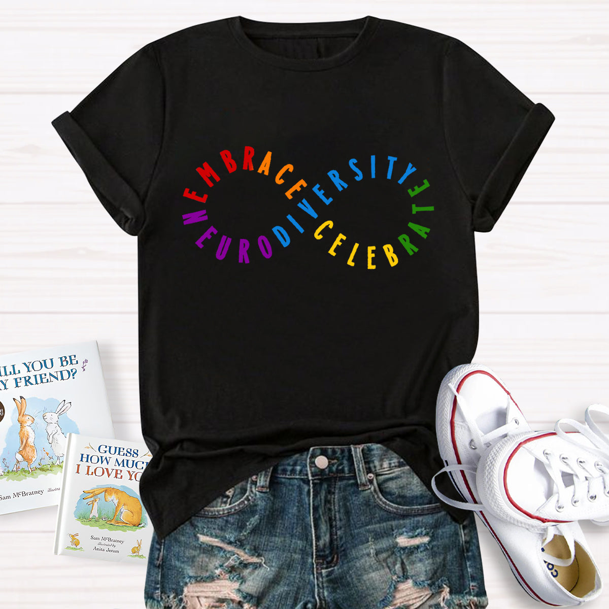 Embrace Celebrate Neurodiversity  T-Shirt