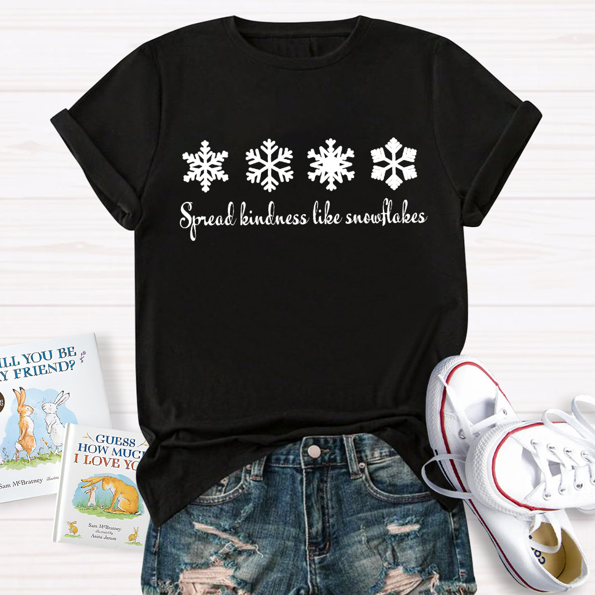 Spread Kindness Like Snowflakes Christmas Teacher T-Shirt