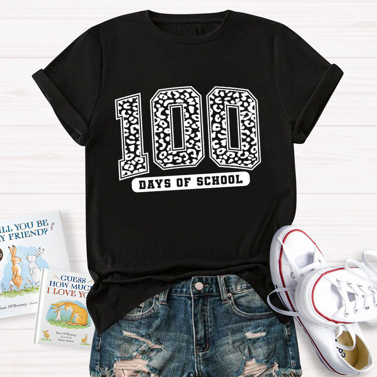 100 Days Of School Polka Dots Teacher T-Shirt