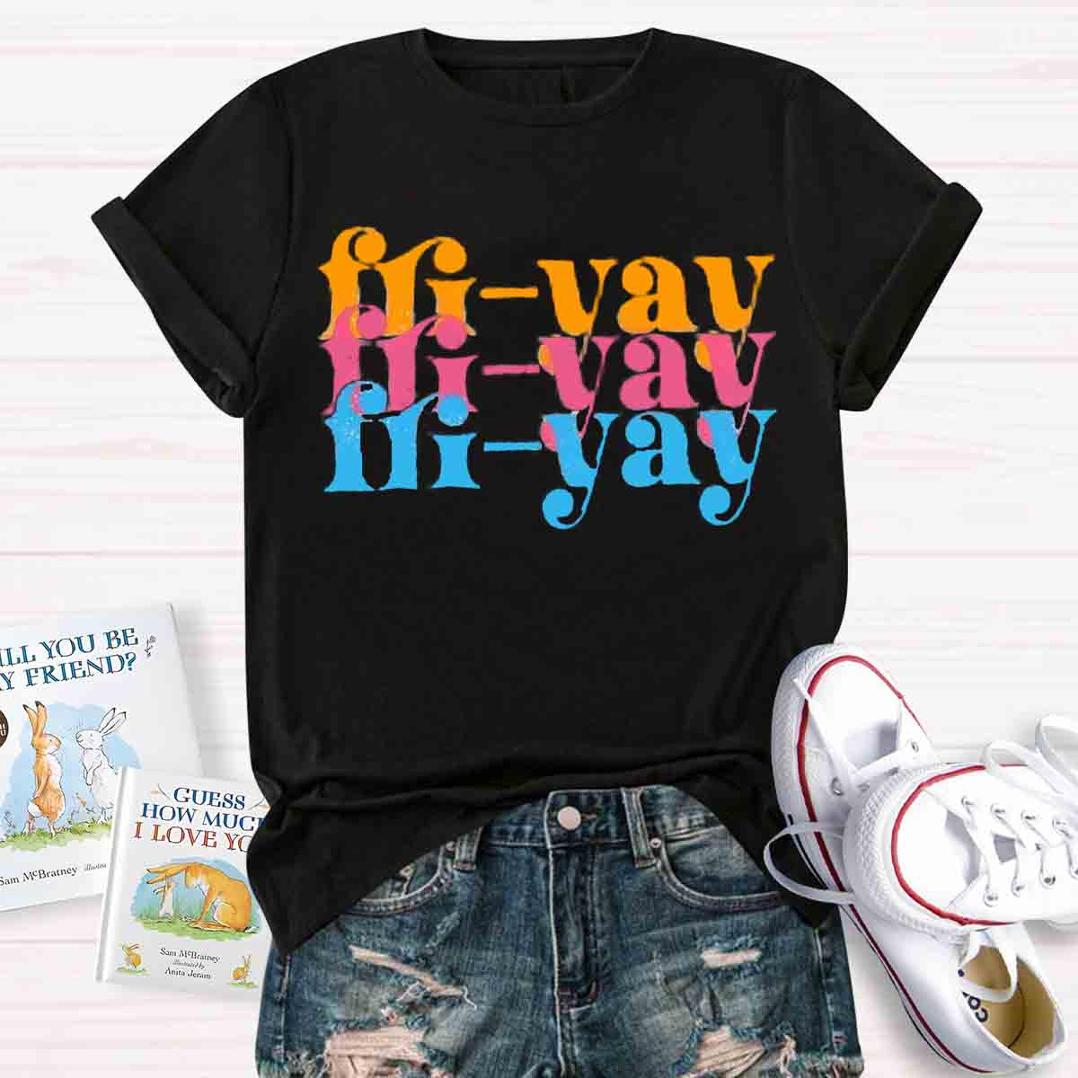 FRI-YAY Artistical Letter T-Shirt