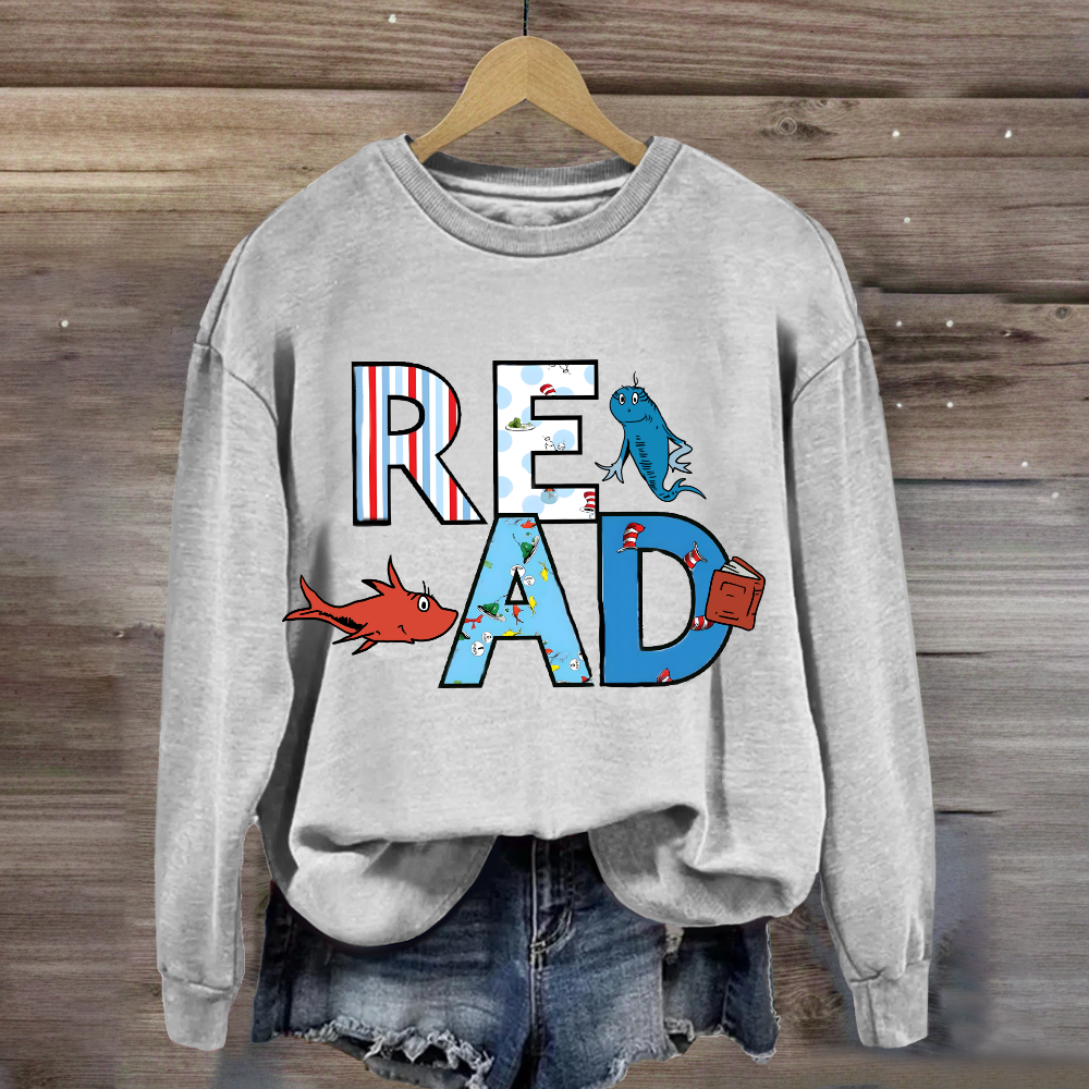 Read Book Character Day Sweatshirt