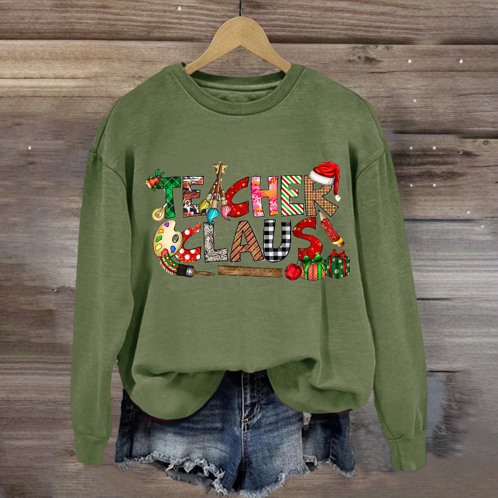 Teacher Claus Art Teacher Sweatshirt