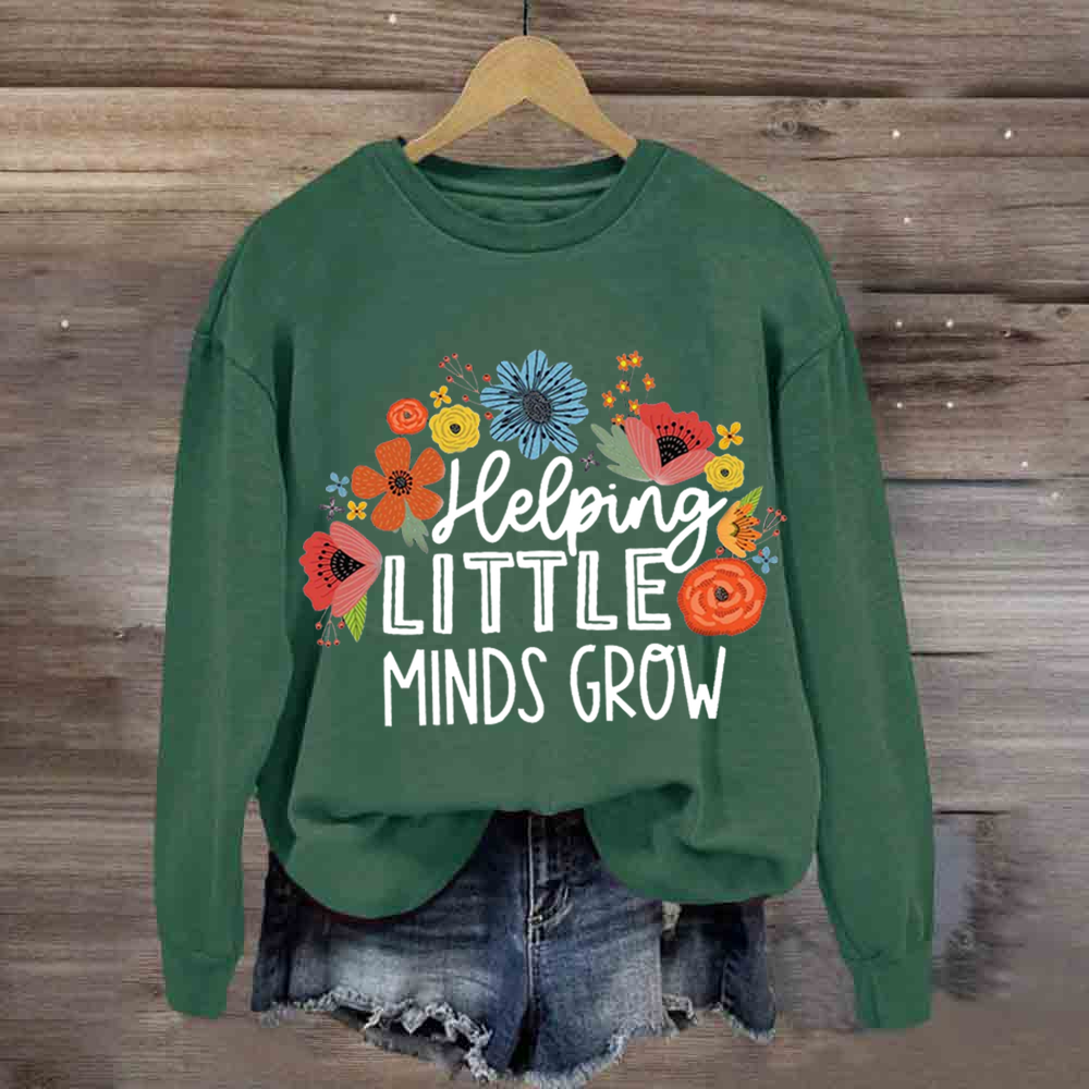 Helping Little Minds Grow Floral Sweatshirt