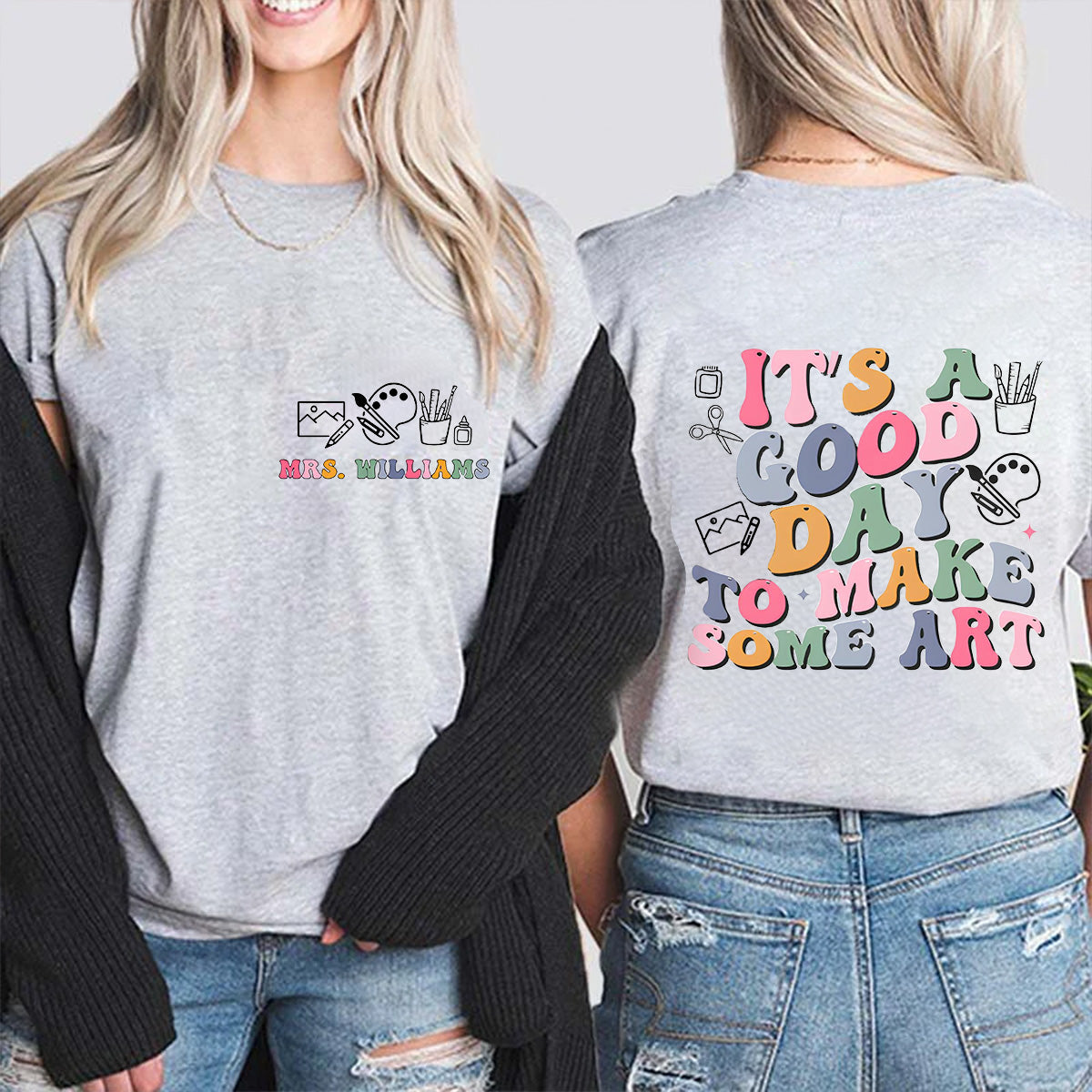 Personalized Name Good Day To Make Art Double Printed