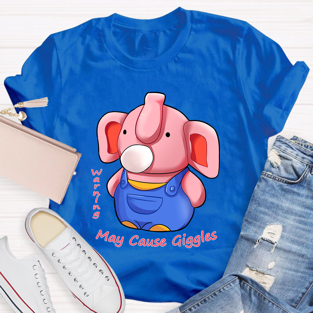 Warning: May Cause Giggles Cute Elephant T-Shirt