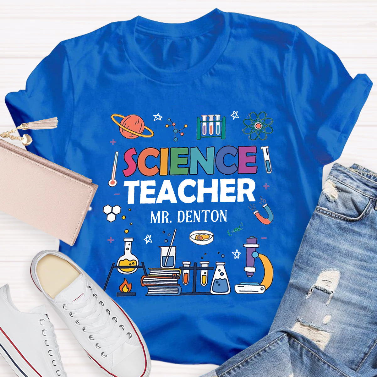 Personalized Science Teacher's Name T-Shirt