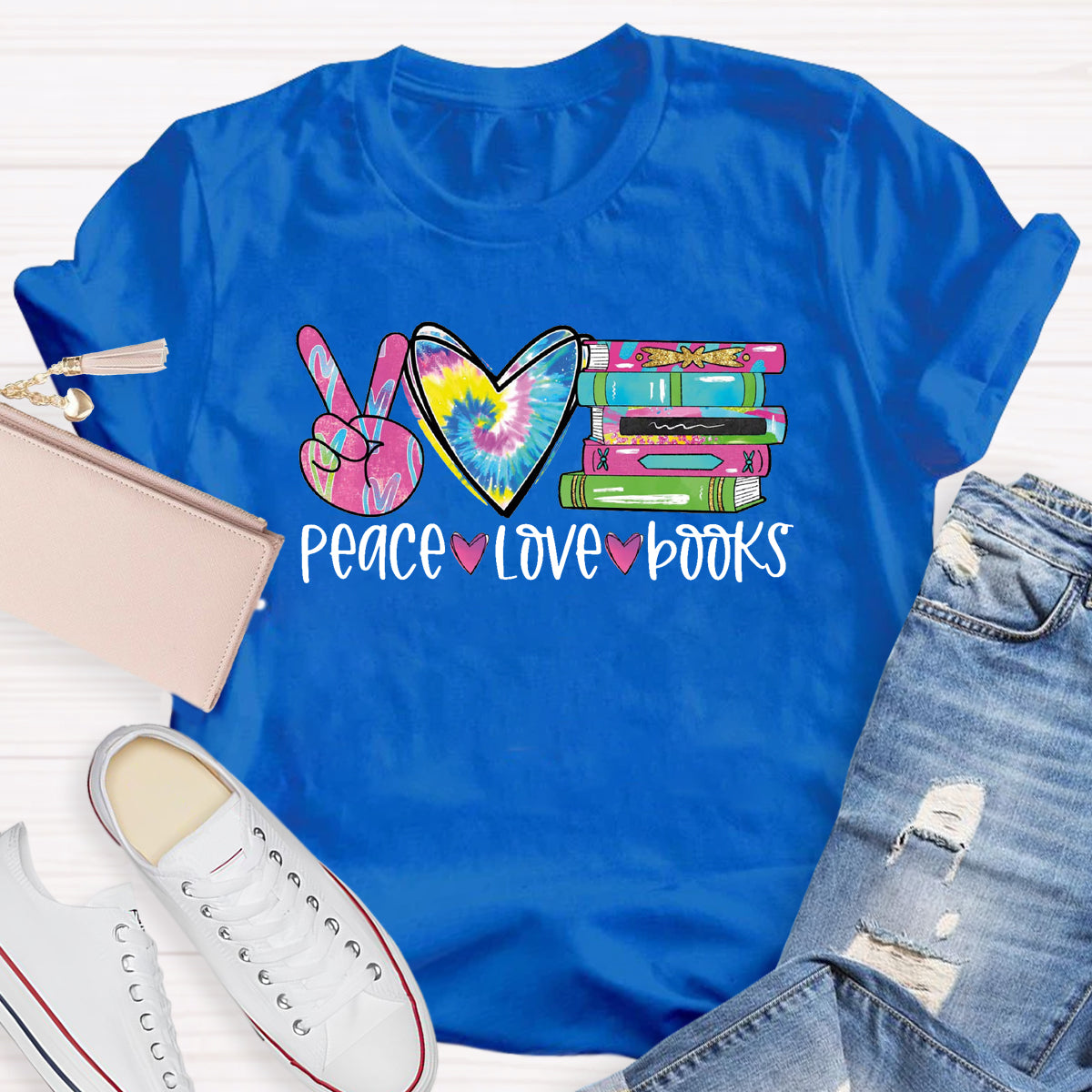 Peace Love Books T-Shirt