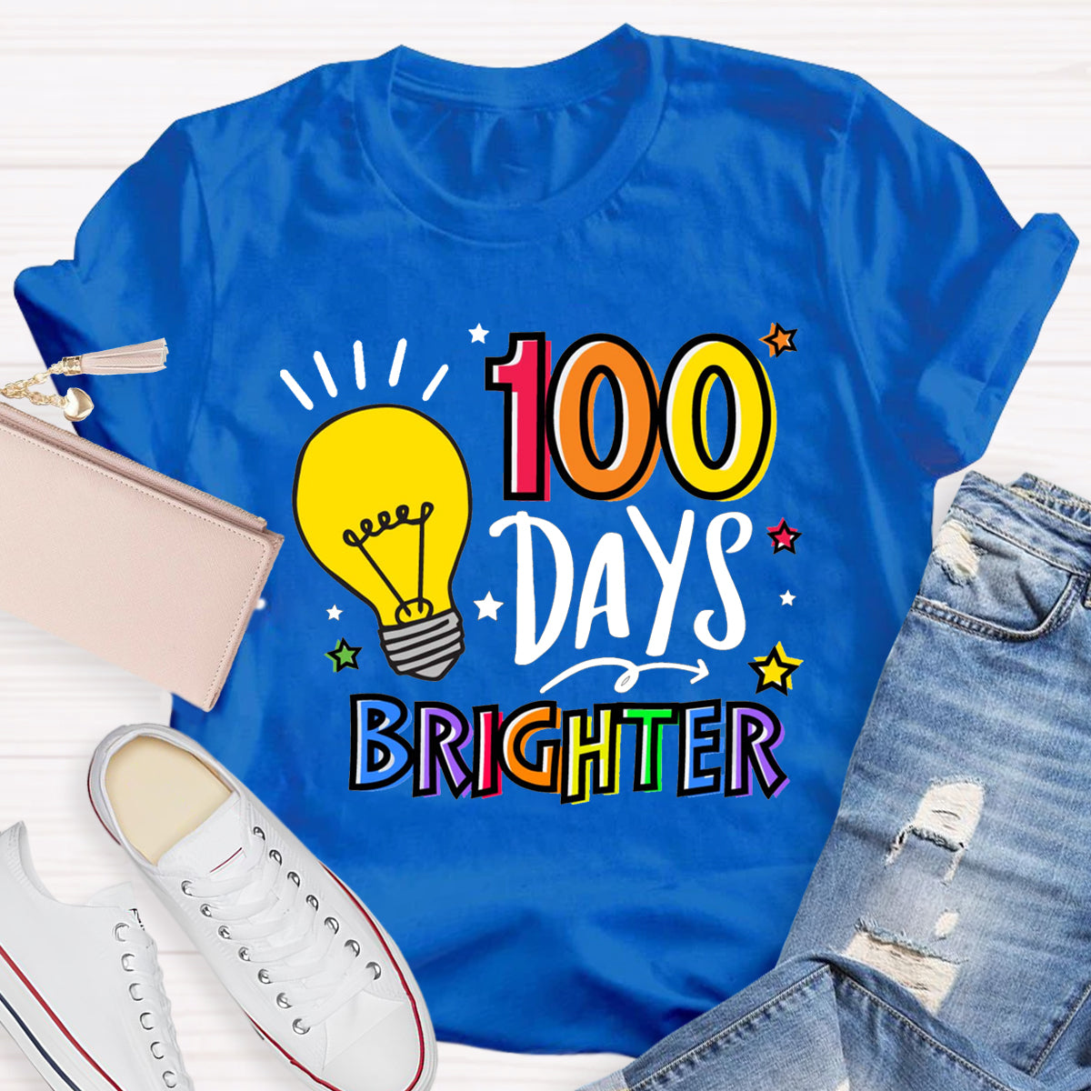 100 Days Brighter Teacher T-Shirt