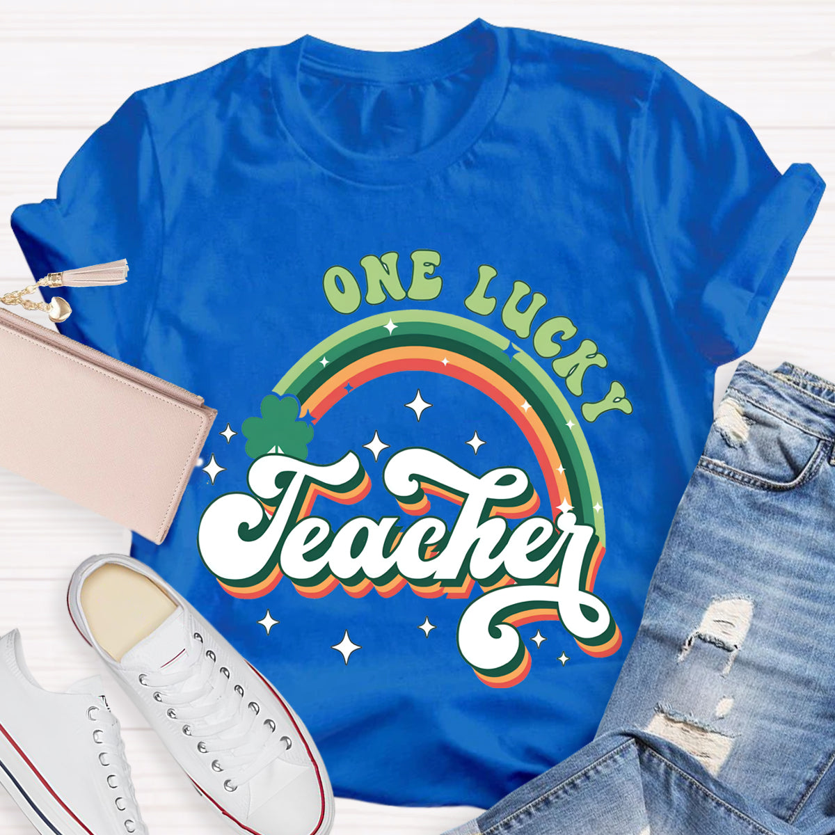 One Lucy Teacher Rainbow T-Shirt