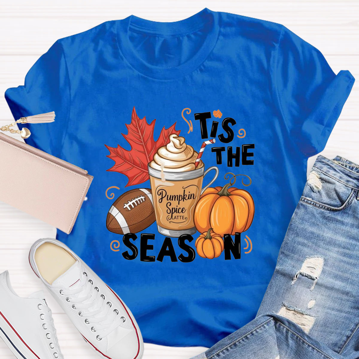 Tis The Season Pumpkin Game Ball T-Shirt