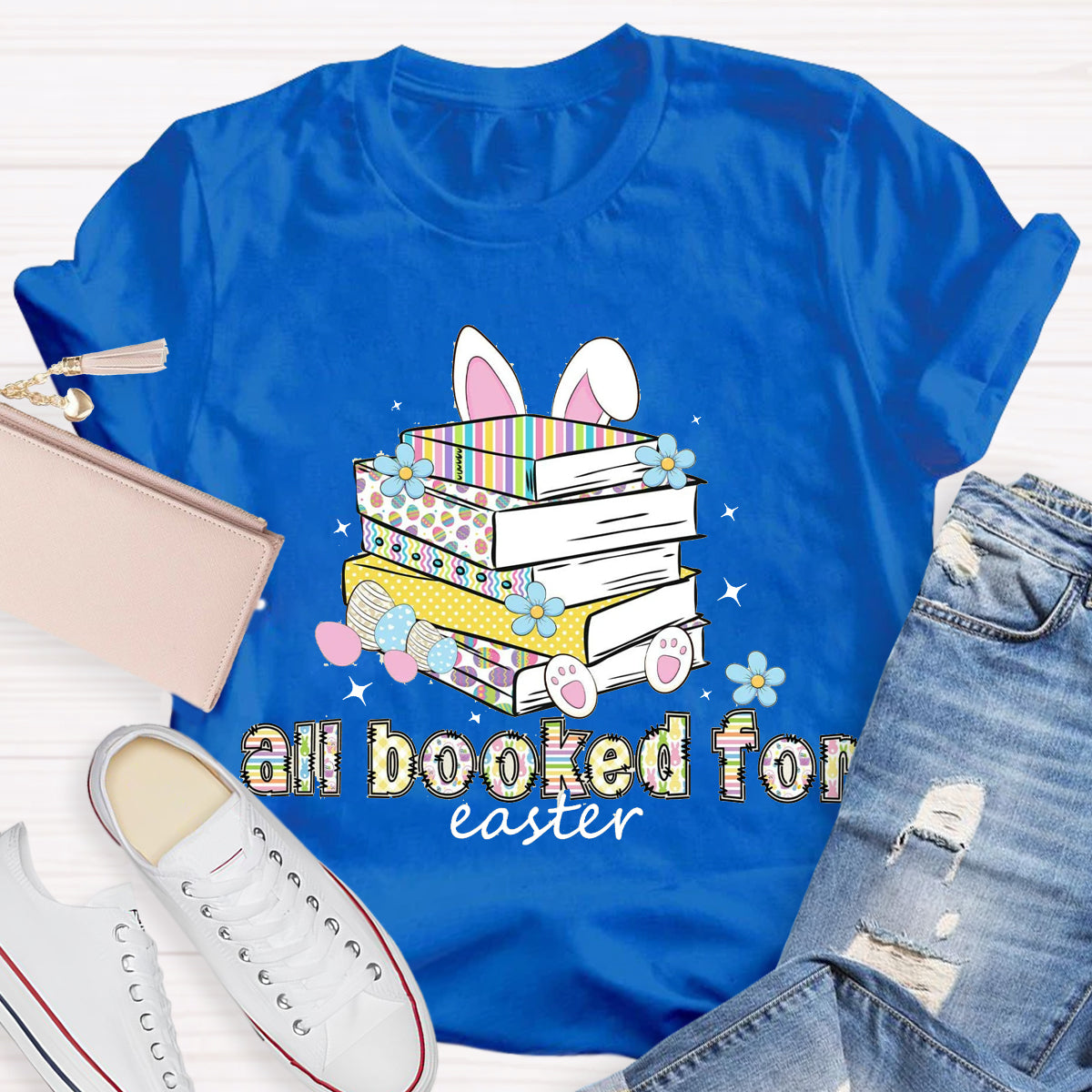 All Booked For Easter Teacher T-Shirt