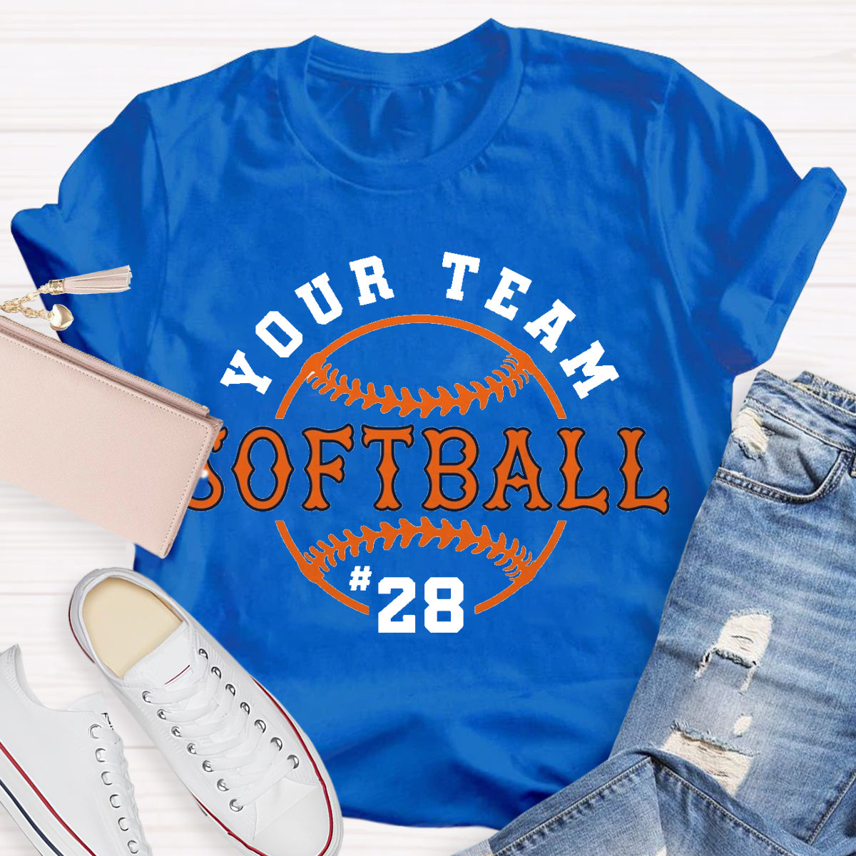 Personalized Team Name And Number Teacher T-Shirt