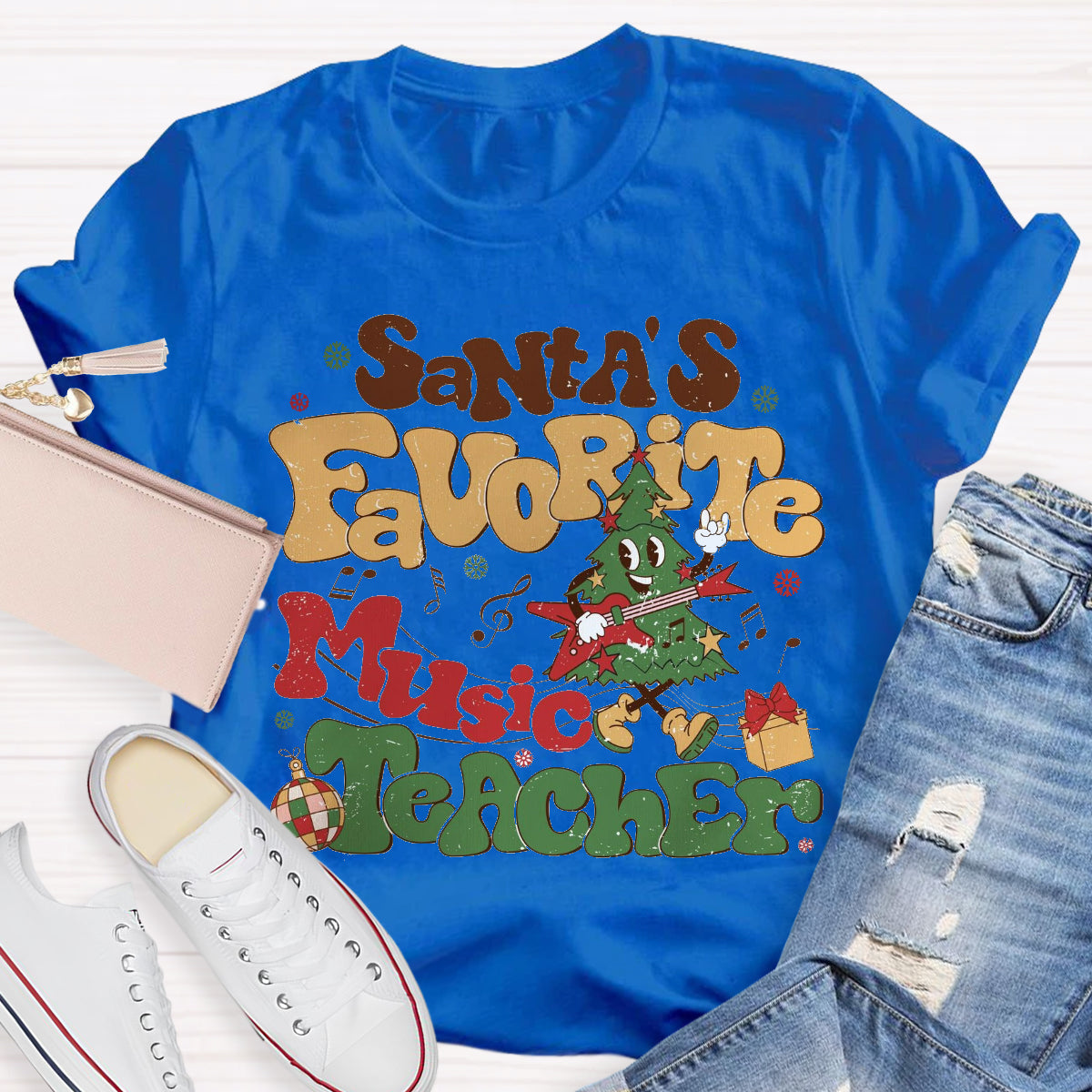 Santa's Favorite Music Teacher T-Shirt