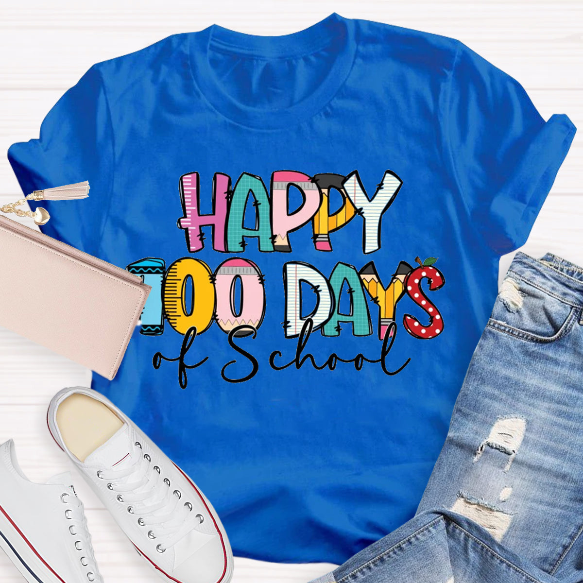 Happy 100 Days Of School Teacher T-Shirt