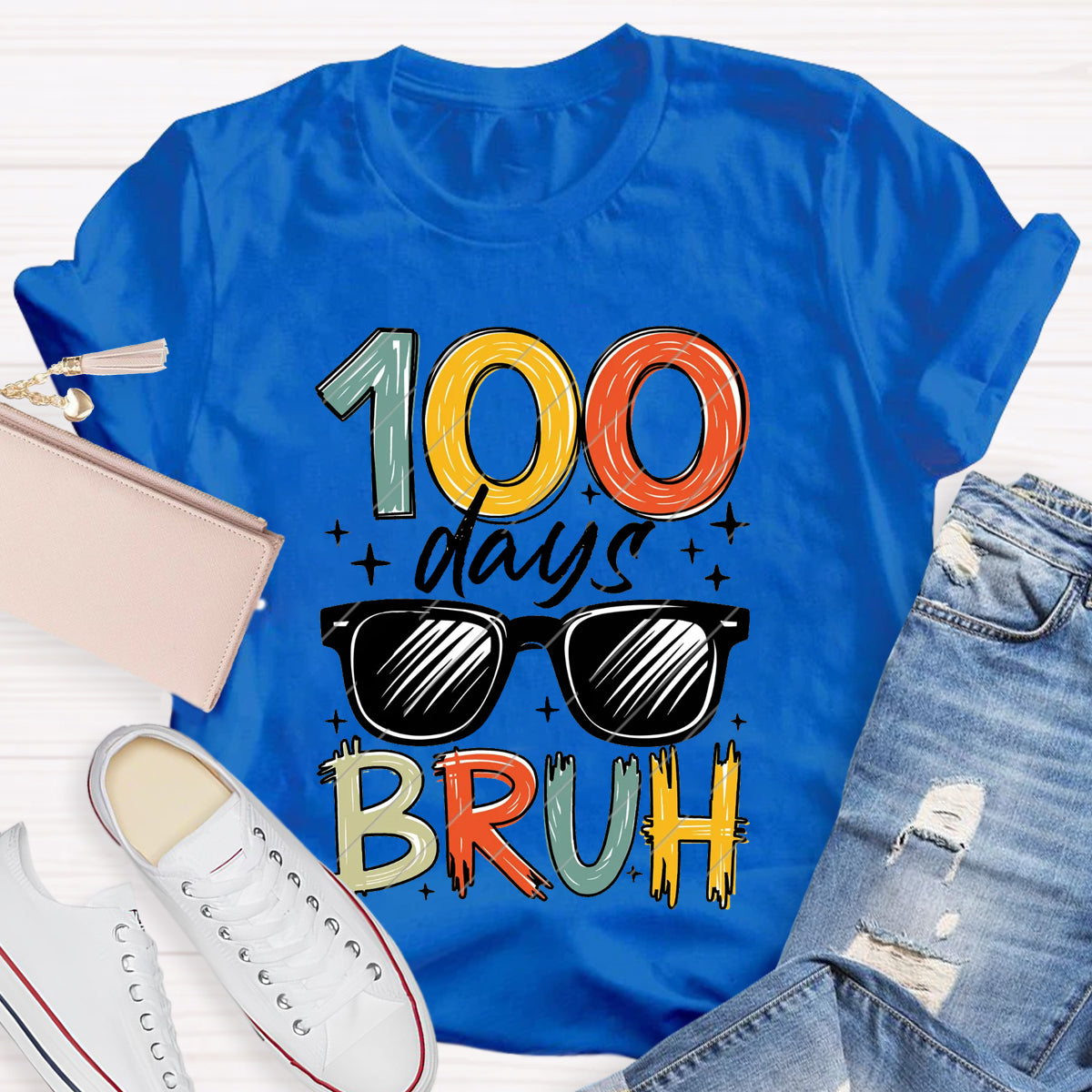 100 Days Bruh Teacher T-Shirt