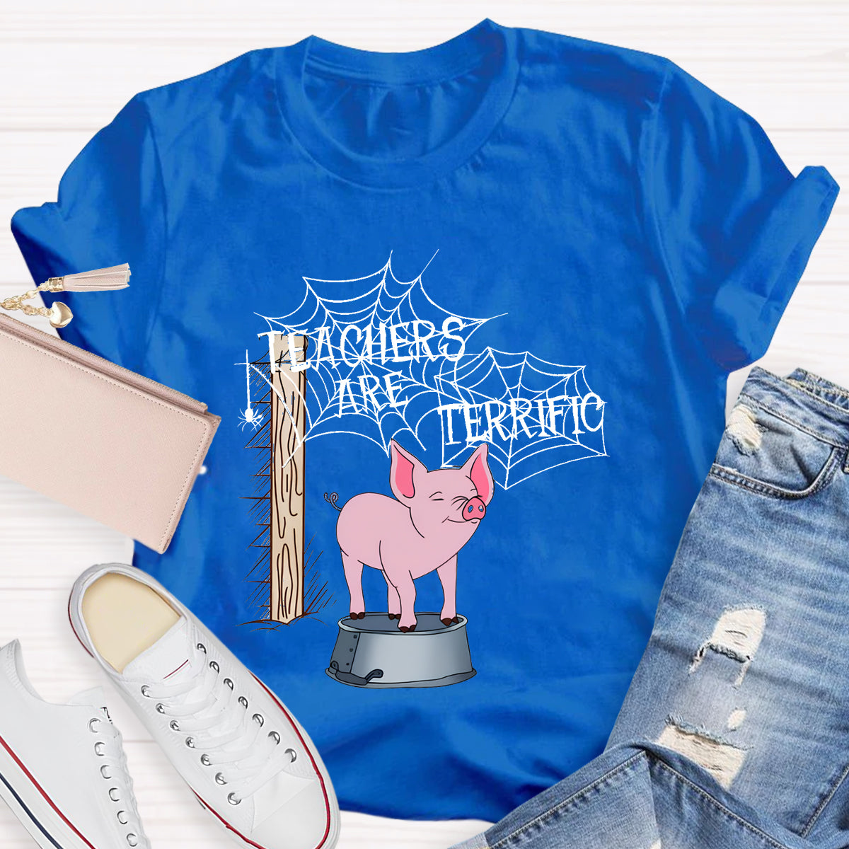 Pink Pig Teacher Are Terrific T-Shirt