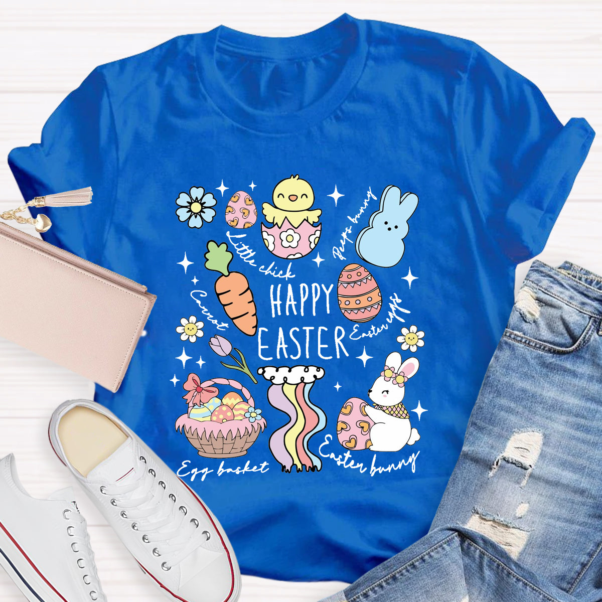 Happy Easter Egg Basket  T-Shirt