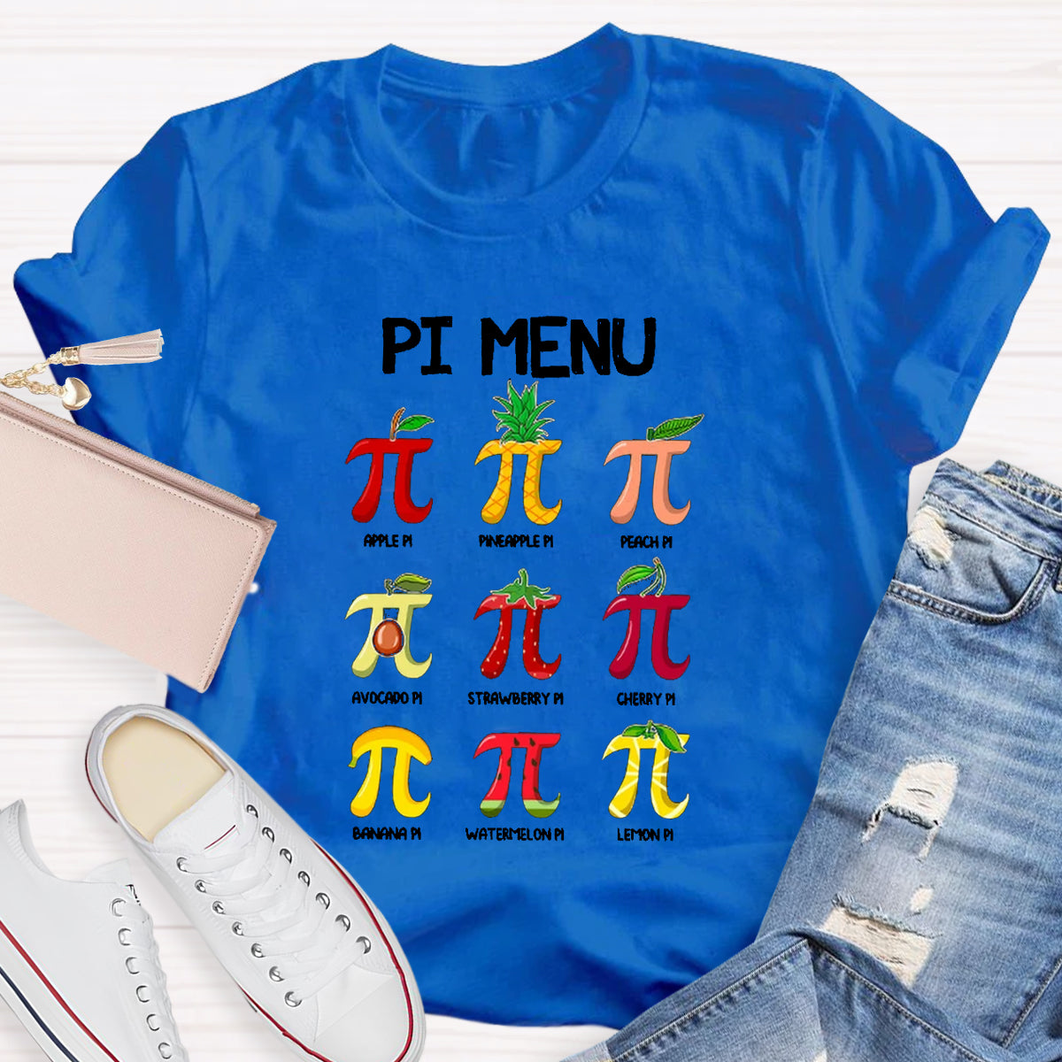 Pi Menu Happy Pi Day Math  Pi Symbol Teacher T-Shirt