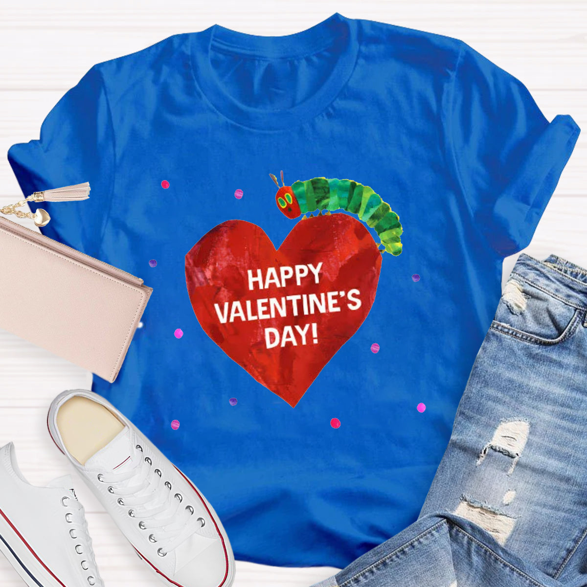 Happy Valentine's Day Caterpillar Heart T-Shirt