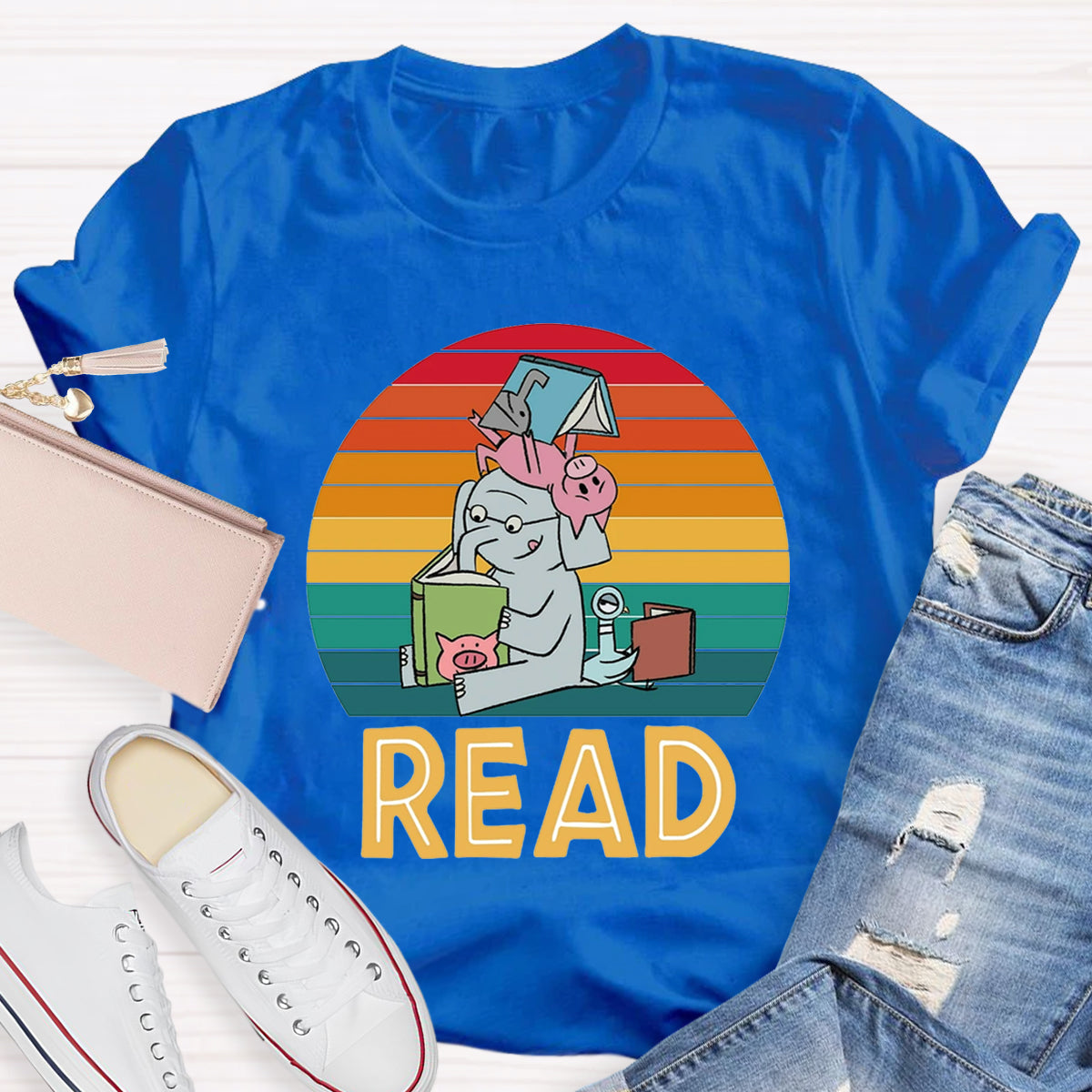 Read Books Elephant Teacher T-Shirt