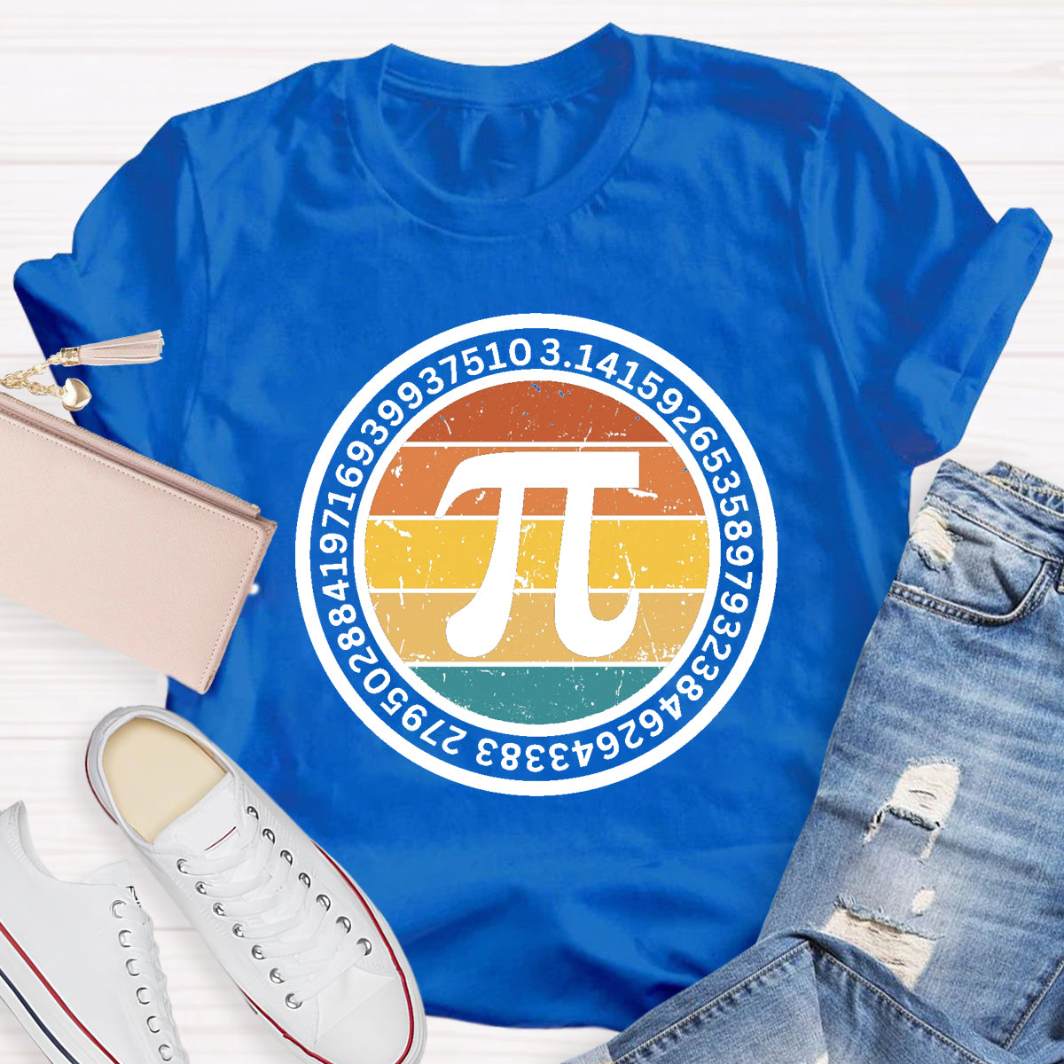 Vintage Pi Symbol Math Teacher T-Shirt