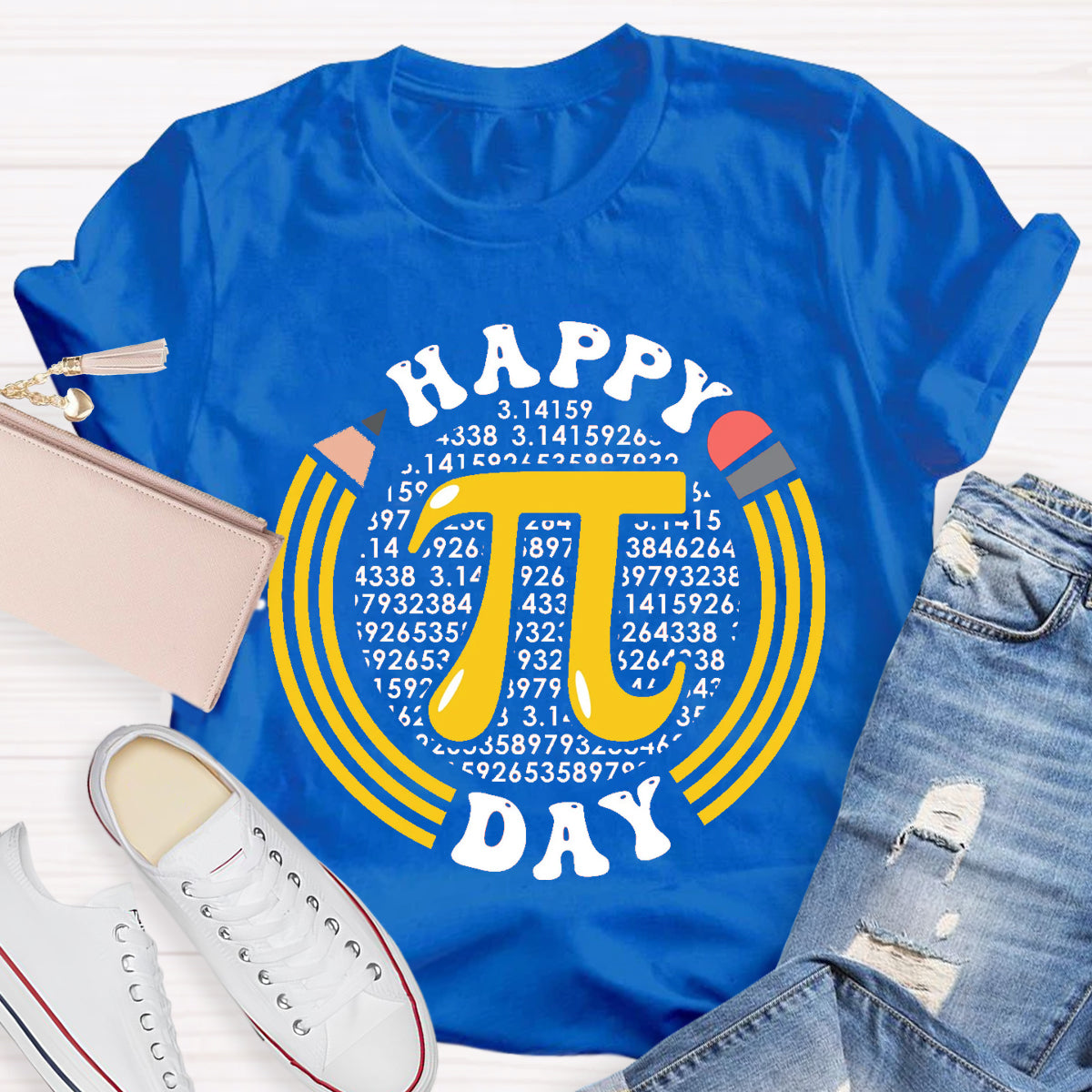 Happy Pi Day Pencil Math Teacher T-Shirt