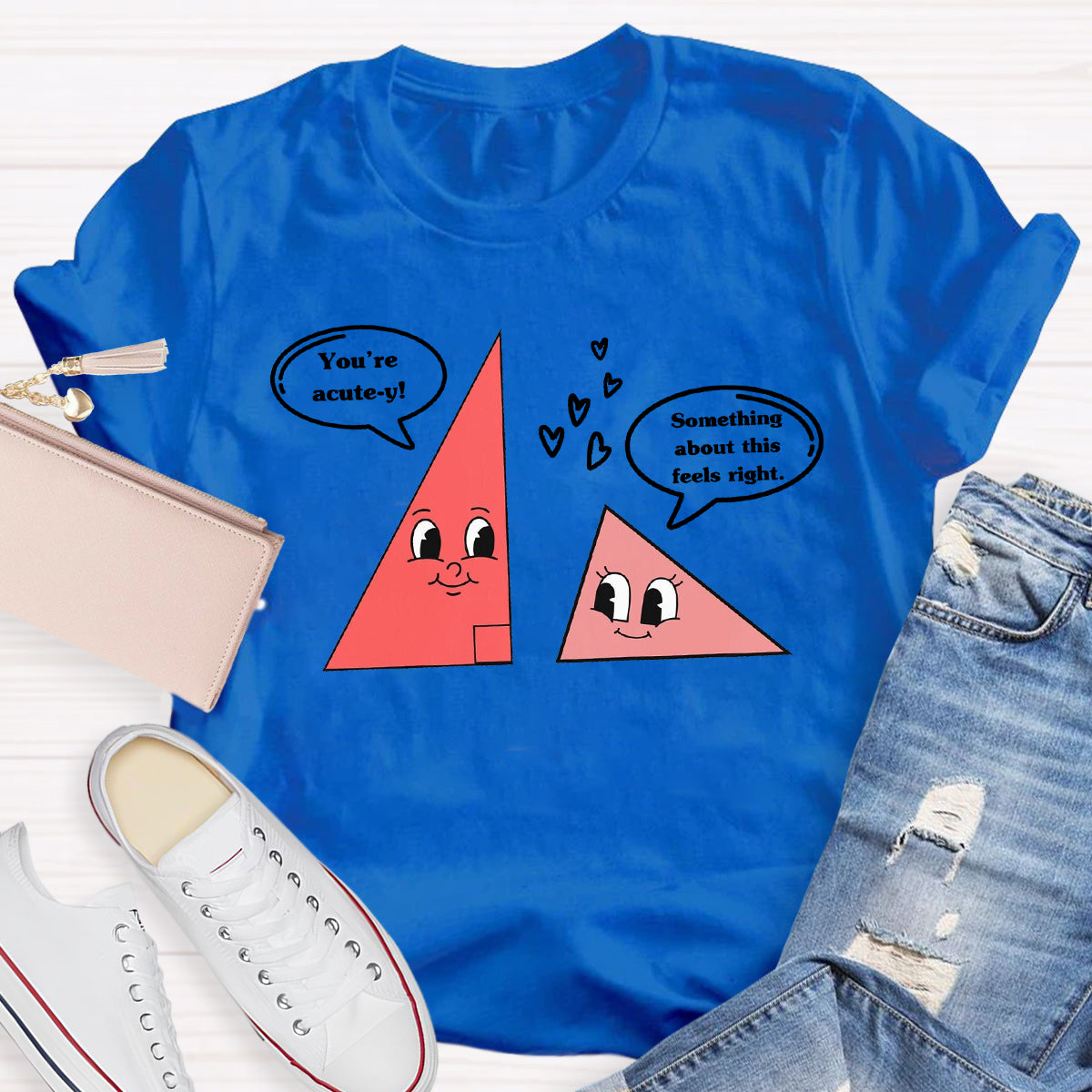 Love Triangle Valentine's Day Math Lover Teacher T-Shirt